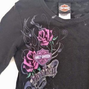 🌻Harley Davidson Light Long Sleeve Top SZ XS